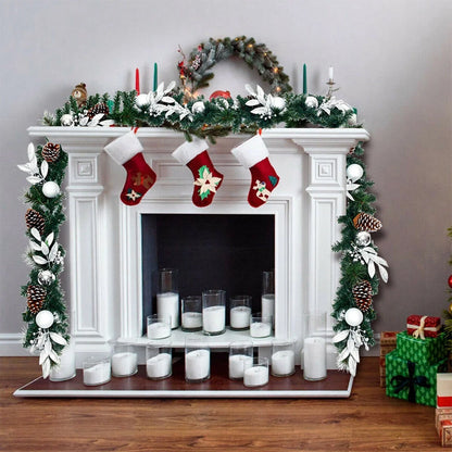 Karácsonyi girland,50 meleg LED-es fénnyel 2,7m-2