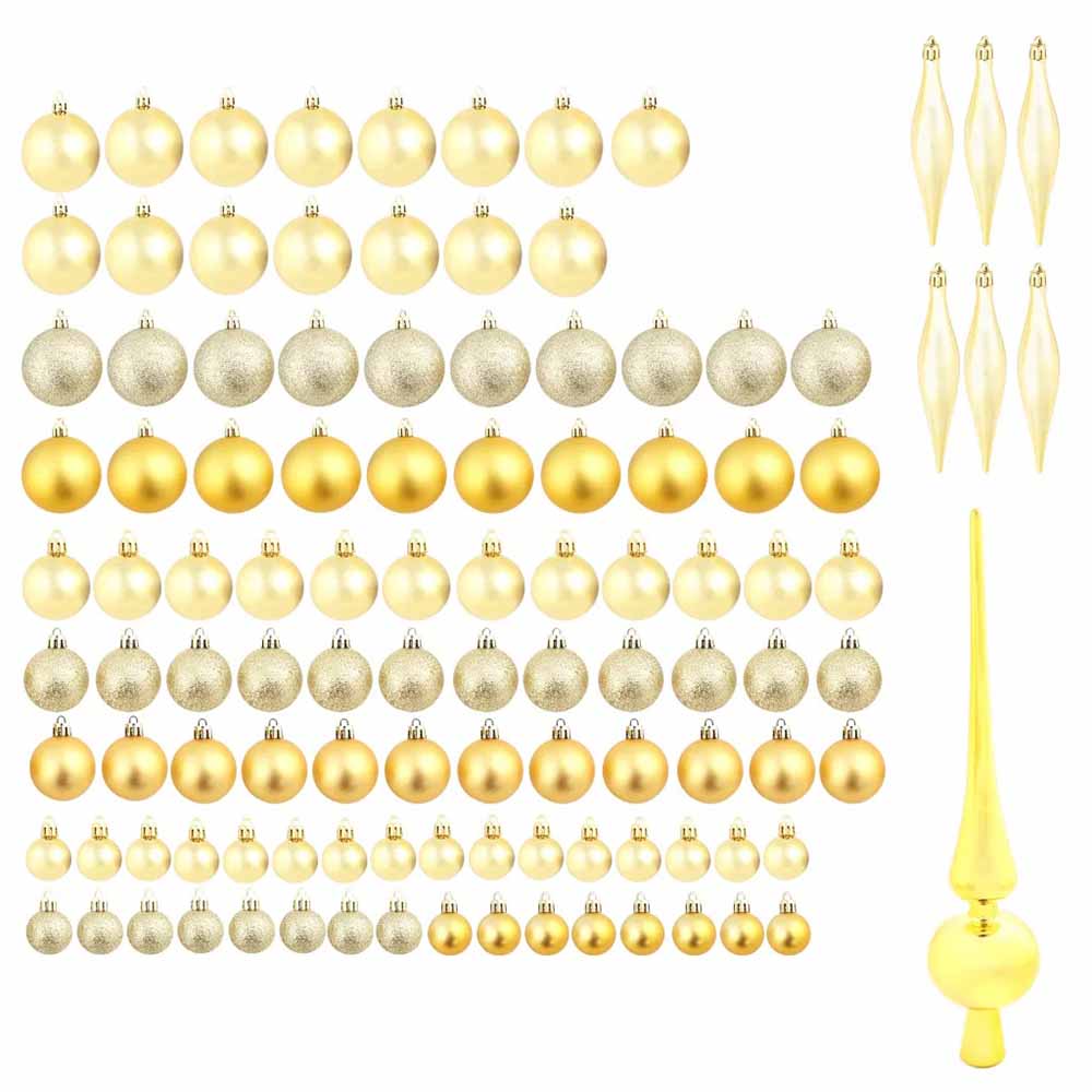 112 részes arany karácsonyfadísz szett