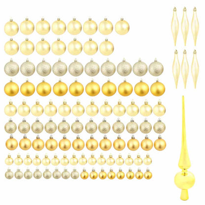 112 részes arany karácsonyfadísz szett